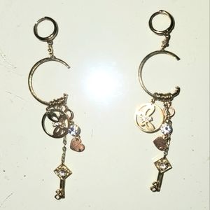 14kt yellow and rose gold dangle earrings